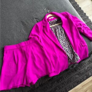 Blazer with tailored shorts set